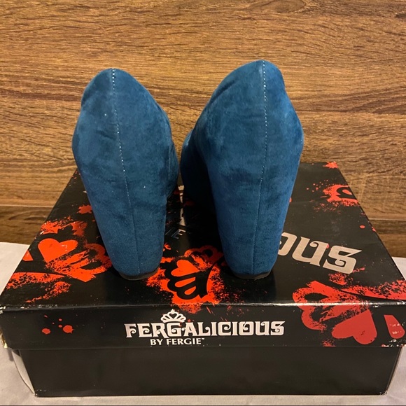 Fergalicious Dreamer Teal Wedge Heel - Picture 4 of 6